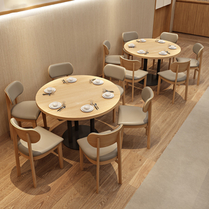 Juego de Mesa y Sillas de Comedor Modernas para Hotel, Cafetería, Pizzería, Restaurante, Sofá y Sillas con Respaldo - Product Image 5