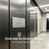 Étiquettes adhésives flexibles givrées en relief Braille Xiao Yao 005 - Taille personnalisée pour boutons d'ascenseur et rampes d'escalier (usage commercial)