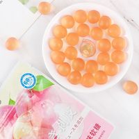 Bonbons gélifiés 3D en forme de litchi, forme de fruit réaliste, garniture Nata de Coco, Halal, doux et moelleux, OEM, marque privée, vente en gros