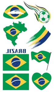 Pegatinas impermeables <span class=keywords><strong>de</strong></span> la bandera nacional <span class=keywords><strong>de</strong></span> Brasil <span class=keywords><strong>para</strong></span> la decoración navideña Pegatinas <span class=keywords><strong>de</strong></span> <span class=keywords><strong>tatuajes</strong></span> - Product Image 2