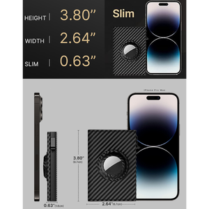 Portefeuille fin en cuir PU 2026 avec porte-cartes en carbone pour hommes et femmes, pour <span class=keywords><strong>AirTag</strong></span>, porte-monnaie, portefeuille <span class=keywords><strong>AirTag</strong></span>, traceur <span class=keywords><strong>Apple</strong></span> AirTags - Product Image 3