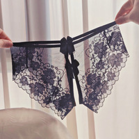 Sous-vêtements féminins grande taille en nylon, style haute couture, sexy, avec dentelle transparente ajourée, string sans couture, très séduisant et facile à enfiler