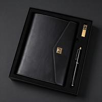 YOUNGS Luxus Geprägtes PU-Leder Notizbuch mit Eigenem Logo Stift USB-Stick A5 Journal Geschenkset für Geschäfts- und Unternehmensführer