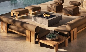 VIGO New Arrival Modern Luxury Natural <strong>Teak</strong> Outdoor <strong>Furniture</strong> Set With Cushion Garden <strong>Teak</strong> Wood Sofa Set For Hotel Resort Patio - Product Image 5