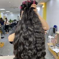 Extensiones de Cabello Humano Natural Liso y Rizado Birmano, Paquetes de Cabello Virgen con Puntas Completas para Venta al por Mayor