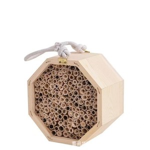 บ้านแมลงไม้เนื้อแข็ง รังผึ้งไม้ไผ่ โครงสร้างรังผึ้ง ตกแต่งสวนแขวน - Product Image 4