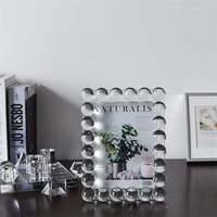 Cadre photo en cristal personnalisé, cadre de mariage pour table, affichage de photos 5''x 7'', livré avec boîte cadeau
