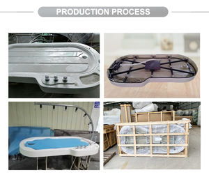 Lit de douche <span class=keywords><strong>Vichy</strong></span> en fibre de verre et acrylique VTSPA-02 avec buse en acier inoxydable, blanc, pour utilisation en piscine - Product Image 6