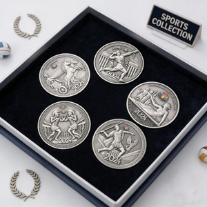 Moneda de recuerdo de mitología griega antigua con relieve 3D personalizada de fábrica, moneda de metal chapada en plata antigua para coleccionistas - Product Image 1
