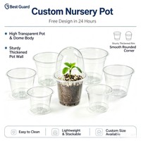 Op maat gemaakte, verdikte, recyclebare PET blisterverpakkingen voor planten- en zaailingkweekbakjes, transparante blister clamshells