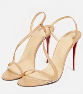 Sandali con Tacco a Spillo da Donna in Pelle di Lusso con Cinturino a Spirale e Suola Rossa, Chiusura Slingback alla Caviglia - Iconici <span class=keywords><strong>Tacchi</strong></span> Rossi da Donna - Product Image 6