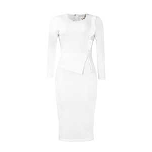 All'ingrosso Plus Size Women Office Wrap Mid Dresses Ladies Casual abiti da lavoro formali elegante Business Dress <span class=keywords><strong>abbigliamento</strong></span> <span class=keywords><strong>donna</strong></span> - Product Image 2