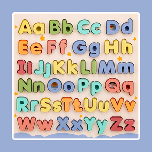 Nuovo Gioco di Abbinamento in Legno, Puzzle di Lettere, Giocattolo Educativo per Bambini per il Riconoscimento dei Colori e l'Apprendimento Precoce delle Lettere - Product Image 1