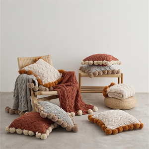 La nuova classe un bambino può usare coperta di ciniglia coperta di maglia calda bordo palla di lana - Product Image 2