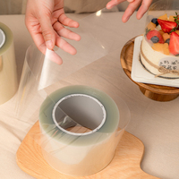 Film plastique transparent, rouleau de 300 mètres, feuilles d'acétate, 50 m, collier à gâteau, rouleau individuel pour gâteaux, pâtisserie, décoration DIY