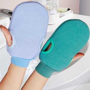Factory Direct Sale Solid Color Reusable Bath Exfoliating Glove <b>Body</b> <b>Scrub</b> Cleaning Gloves Shower Exfoliating Mitt - Product Image 1