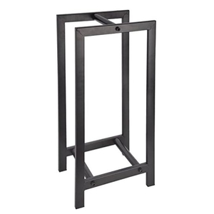 Porta Legna Moderno in Metallo Nero, Supporto <span class=keywords><strong>per</strong></span> Legna da Ardere, Scaffale <span class=keywords><strong>per</strong></span> Stoccaggio Legna con Telaio in Metallo Nero - Product Image 2
