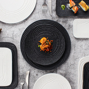 Assiettes de service en grès céramique mat pour la restauration, <span class=keywords><strong>vaisselle</strong></span> unique pour restaurants et hôtels - Product Image 6