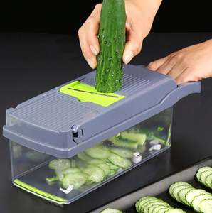 <b>Kitchen</b> <b>Gadget</b> Plastic Eco-Friendly Multi Manual Vegetable Cutter Onion Chopper Dicer - Product Image 2