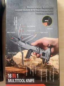 2023 thiết kế mới cắm trại ngoài trời đóng gói đi bộ đường dài đa chức năng kết hợp công cụ Kìm tuốc nơ vít dao búa - Product Image 2