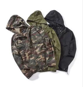 2021 Trending custom cotton jacket camouflage printing fall work jacket casual mens jackets with hood