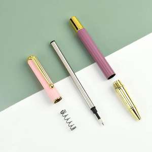 कस्टम एग्जिक्युटिव मेटल 0.5 मिमी जेल पेन ब्रांडेड लोगो लक्जरी हस्ताक्षर पेन ऑफिस के लिए ठीक लेखन टिप रंग - Product Image 4