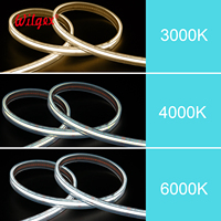 Bande lumineuse LED COB à économie d'énergie, étanche IP67, tube en silicone flexible, largeur 12 mm, 720 LED/m, IRC>90, PCB en cuivre étamé 3oz