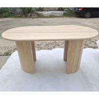 Table à manger moderne de luxe table à manger rectangulaire en travertin marbre nordique pour centre de salle à manger