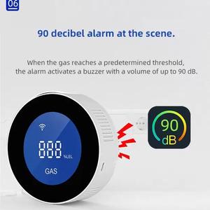 <span class=keywords><strong>Detector</strong></span> de Gás WiFi TUYA com Alarme Sonoro para Uso em Casa e RV Detecta Gases Combustíveis (GNL/GLP/Propano/Metano) - Product Image 4