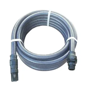 Mangueira de sucção espiral de PVC flexível para bomba de água de jardim espessura expansível 0.5-1.2mm 2 polegadas