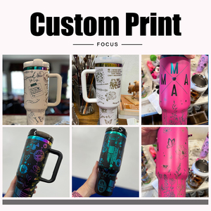Tumbler Personalizzato ODM da 40oz Senza BPA, Placcato Arcobaleno, Doppia Parete in Acciaio Inox, Tazza da Viaggio Isolata Sottovuoto con Coperchio e Manico - Product Image 4