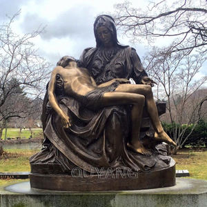 QUYANGアウトドア等身大カトリック宗教金属真鍮ブロンズキリストイエス像教会の彫刻 - Product Image 6