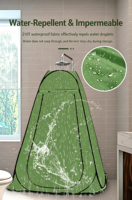 Pop-Up Privatsphäre-Duschzelt Silberbeschichtet Wasserdicht Tragbarer Outdoor-Umkleideraum Camping Mobile Toilettenkabine Schnell Automatisch Aufbaubar