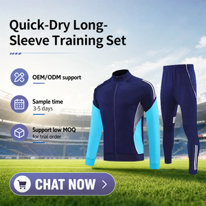 Chándal de Entrenamiento de Fútbol para Hombre, Corte Ajustado, Logotipo del Equipo Personalizado Bordado, Estampado Sólido, Transpirable, de Secado Rápido y Ligero - Product Image 5