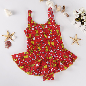 Ropa Infantil de Boutique, Conjunto de Traje de Baño con Estampado de Pulpo para Niñas, Colección de Moda en Tallas Grandes - Product Image 1