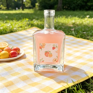 Botella de Vidrio Plana de 500 ml a Precio Económico para Licor, Vodka, Whisky, <span class=keywords><strong>Ginebra</strong></span>, con Etiqueta y Serigrafía - Product Image 2