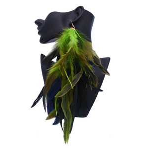 <span class=keywords><strong>Orecchini</strong></span> di piume Boho per le donne grandi <span class=keywords><strong>orecchini</strong></span> di Festival <span class=keywords><strong>con</strong></span> piume reali fatti a mano dichiarazione gioielli per Halloween - Product Image 2