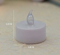 Petite bougie LED à piles en plastique, blanc chaud clignotant, pour décoration de chemin, mariage et confession