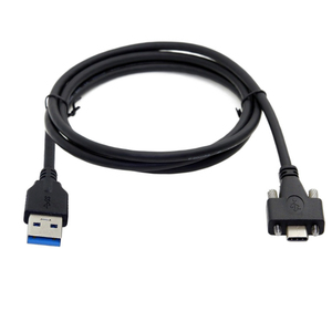 <b>Usb</b> 2.0 3.0 <b>Type</b> <b>C</b> Female Screw Panel Mount to <b>USB</b> <b>C</b> Male Straight Angled Adapter Extension <b>Cable</b> <b>Type</b> <b>C</b> Panel Mount <b>Cable</b> - Product Image 2