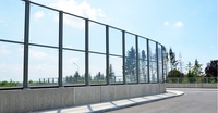 Panneau de barrière acoustique en polycarbonate anti-bruit au design moderne, barrières acoustiques transparentes pour applications autoroutières