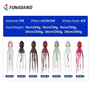 Funadaiko pêche en eau salée océan poulpe leurres calmar jupe pêche à la traîne leurres lueur souple leurre réaliste poulpe gabarit - Product Image 4