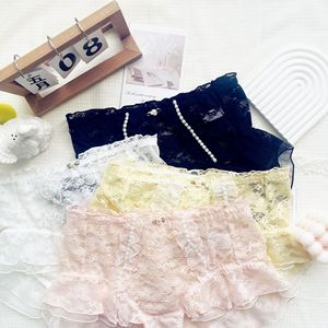 Sous-vêtements féminins <span class=keywords><strong>sexy</strong></span> en coton à volants, culotte à nœud style princesse japonaise, haute élasticité, respirante - Product Image 1