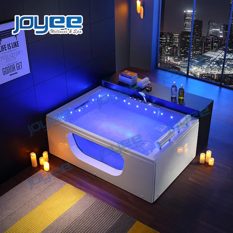 JOYEE hotel Casa burbujas de aire spa baño 2 asientos chorro de masaje de baño bañera de hidromasaje en el interior