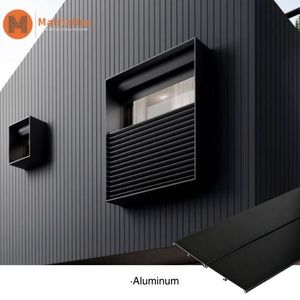 Bên ngoài bức tường Ốp nhôm mặt tiền tấm màu đen kết thúc trang trí siding cho Xây Dựng Thương mại hiện đại - Product Image 1