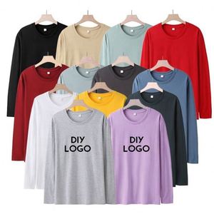 Unisex Heavy CVC Long Sleeve T-Shirt High Quality Men Women's Blank Plain Shirt Embroidery Printing Design Logo Knitted Solid - Product Image 5