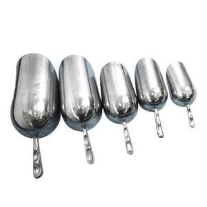 Accesorios para pizza Cuchara de hielo de metal 6oZ, 12oZ, 24oZ, 24oZB Barra de grano pala seca cucharas de comida para Bar fiesta boda comida para perros - Product Image 4
