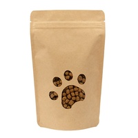 Sachet Doypack transparent haute clarté à fenêtre, scellé sur huit côtés, pour friandises pour chiens et chats, avec fermeture zip, impression personnalisée, 1 kg