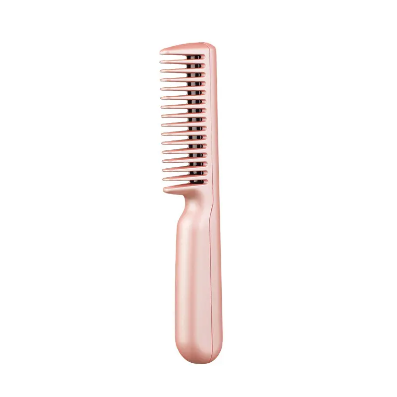 2022 New Portable USB Ceramic Heated Hot comb Private Label Fast Hair Straightener Mini Electric Hot Comb