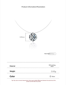 Collar con colgante de lujo transparente de plata de ley S925, estilo elegante personalizado, piedras de circón, diseño minimalista para mujer - Product Image 6