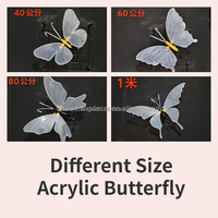 SMOOTH Décoration d'événements de mariage et de fêtes personnalisée, petit papillon en acrylique à LED avec ailes mobiles